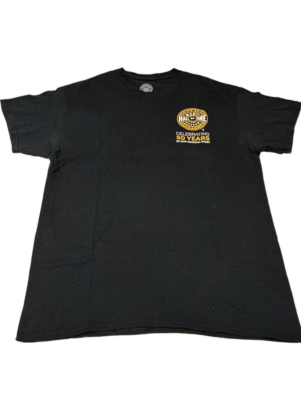 VTG COUNTRY MUSIC HALL OF FAME SHIRT MENS 50TH ANNIVERSARY NASHVILLE TEE BLACK